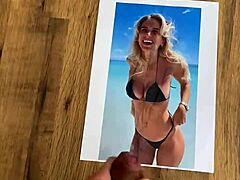 Big tits milf gets a cum tribute in this hot video