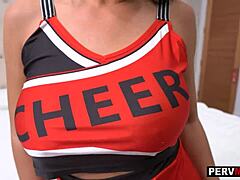 Stepmom Nadia White's seductive cheerleader outfit leads to passionate encounter