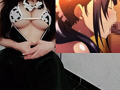 Mælkehvide skønheder hengiver sig til en sexet hentai-session