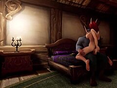 Rothaarige MILF wird in Warcraft-inspiriertem 3D-Porno frech