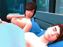 アニメーション化されたカップルがThe Sims 4で情熱的な親密さにふける