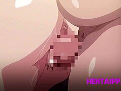 誘惑的な黒髪の女性が、豊かな胸の間でペニスを愛撫する - アニメーションコンテンツ