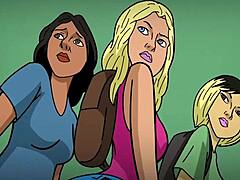 Mature wife offers her tight rear to save stepdaughter in cartoon