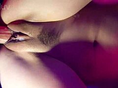 Big natural boobs and tight pussy get filled with cum in this homemade video