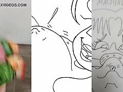 Fat hentai jente med store pupper knuller fyr og kanin i dampende video