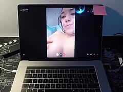 Fucking and masturbating with a Spanish milf on webcam