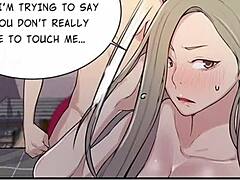 Step sister's first hentai experience in adult film